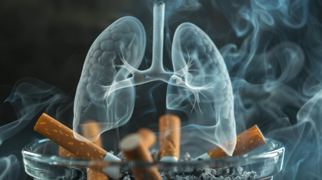 healthy lung vs smoker lung